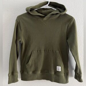 Gap Kids Olive Green Thermal Pullover Hoodie Kangaroo Pocket Size Medium